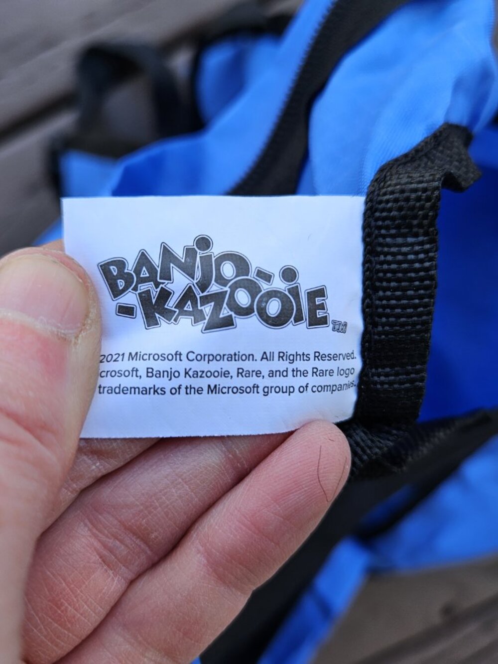 Loot Crate Banjo-Kazooie Foldable Blue Backpack - Picture 9 of 12